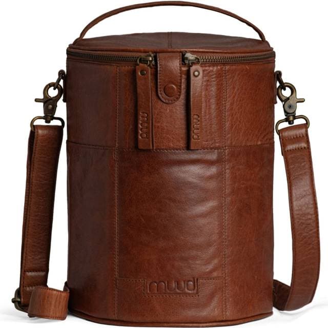 muud Saturn XL Stor Lædertaske Til Dit Strikkeudstyr - Rich Brown