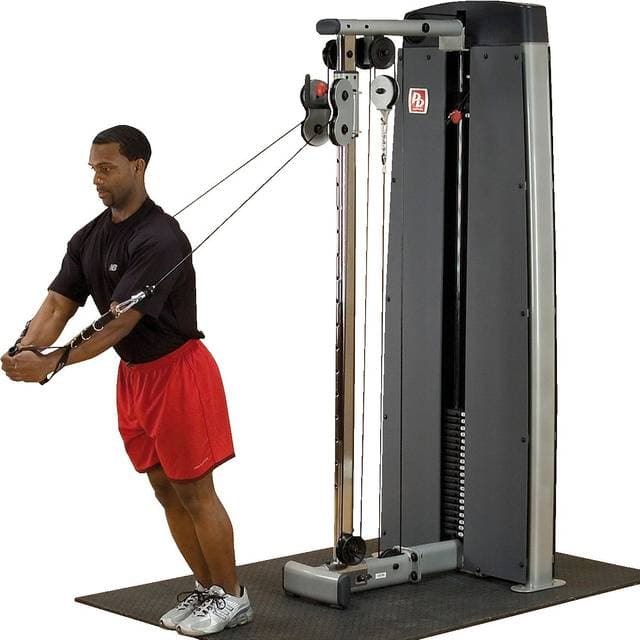 Body Solid DPCC Pro Dual Adjustable Cable Column Component for DGYM Machine Without Weight, Grey/Black