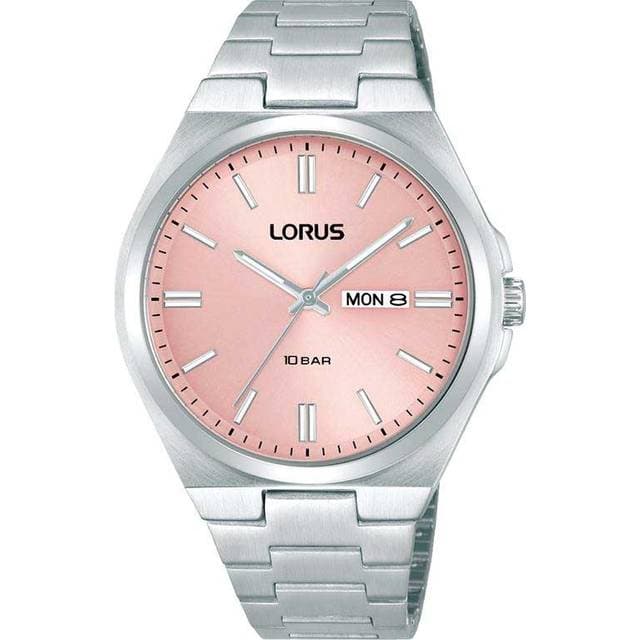 Lorus Classic Mens RH397AX9 Pink Sølvfarvet Kvarts Herreur