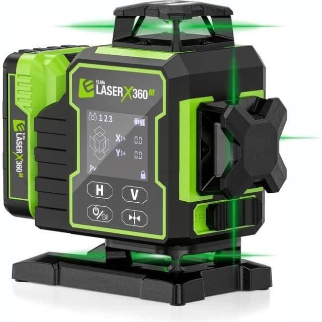 Elma Laser X360-M Linjelaser Med Motoriseret Fod Og Remote