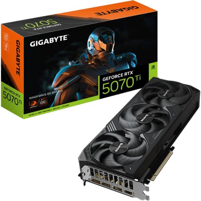 Gigabyte GeForce RTX 5070 Ti Windforce OC Grafikkort 16 GB