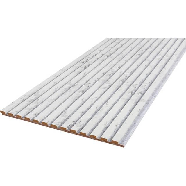 Fibrotech Akustikpanel Stone Marble White 520 x 2440 x 18 mm
