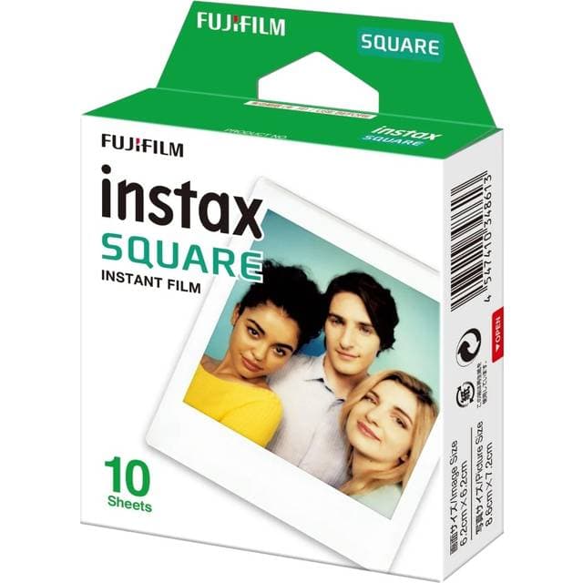 Fujifilm Fuji Instax Farvefilm Square Med Glans 10 pk