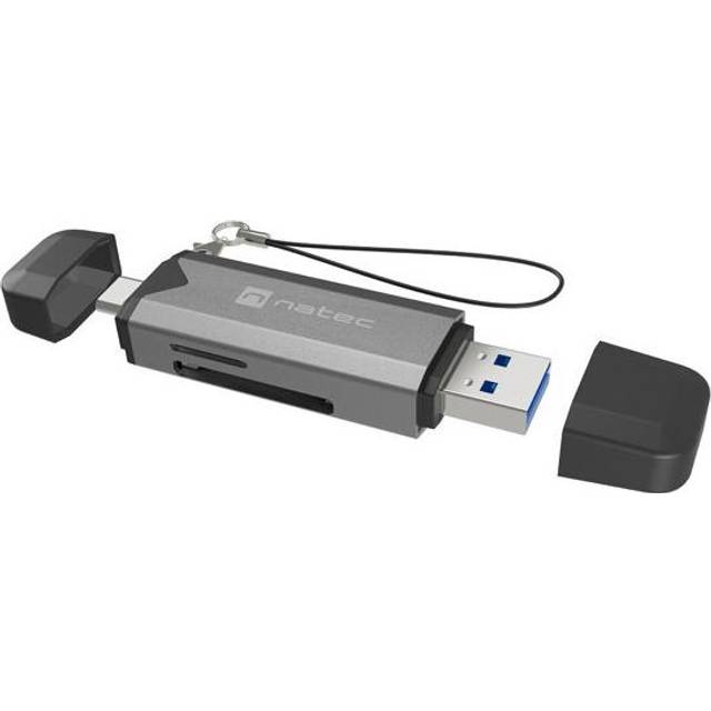 Genesis NATEC Scarab 3 Kortlæser USB-A USB-C SD Micro SD USB 3.1 Gen 1 Grå