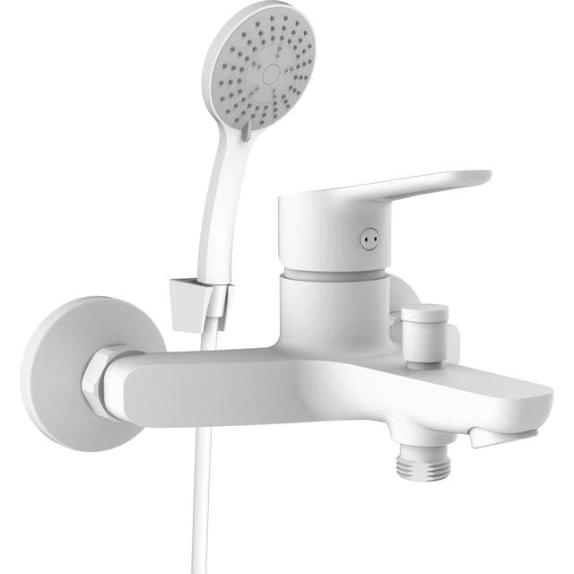 Hill Ceramic Badkarsblandare Norton Vit Matt Handdusch