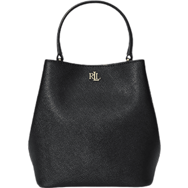 Ralph Lauren Crosshatch Small Reese Bucket Bag - Black