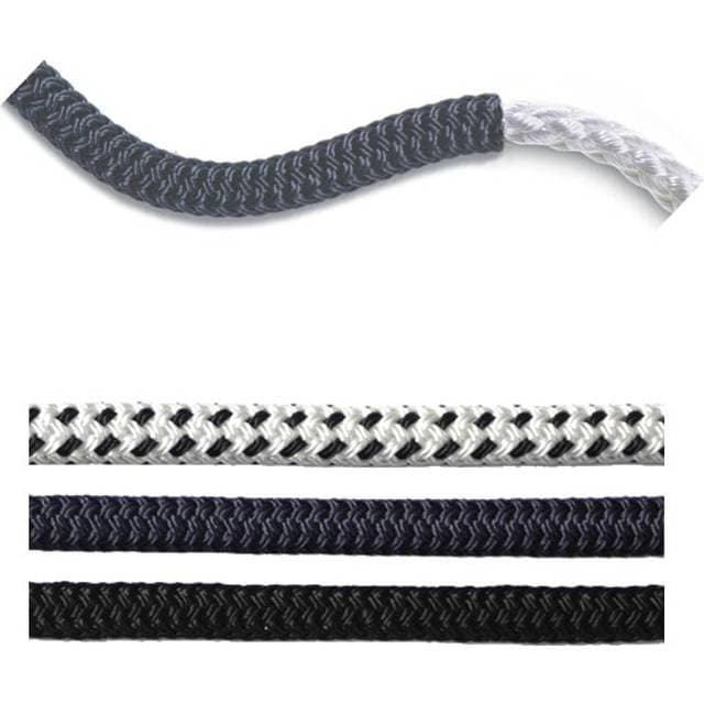 Robline Dobbeltflettet Rio Polyester Fortøjningsline Sort