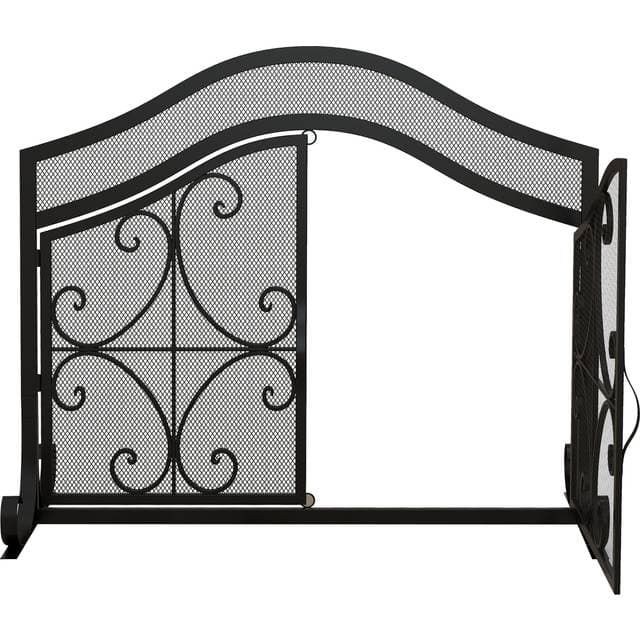 Homcom Gnistskærm Til Pejse Dobbeltdør Magnetiske Døre