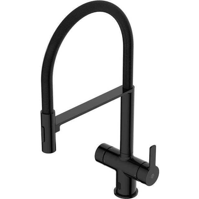 Gustavsberg Estetic Duo Køkkenarmatur Udtrækstud Sort Mat sort