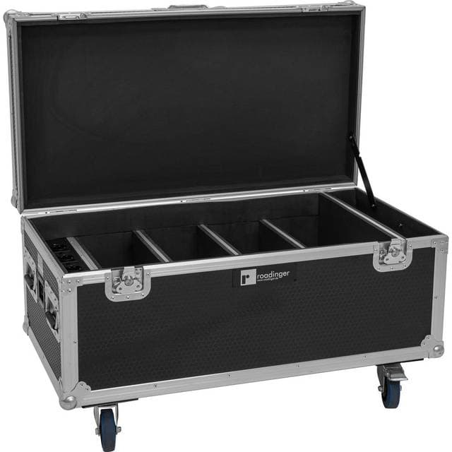 Roadinger Flightcase 4x AKKU Multiflood IP 8x10W RGBW Wash CRMX