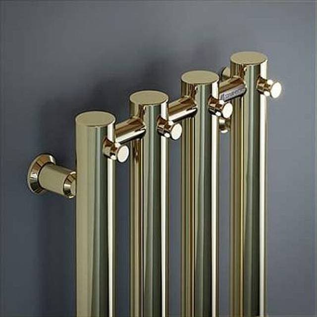 Strømberg Regus Håndklædetørrer I Messing Poleret Med Elpatron