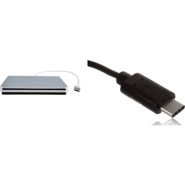 Evermart Ekstern CD/DVD Drev Superdrive USB-C Hub 4x USB 2.0