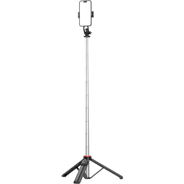OEM Selfie Stick Teleskopstativ Med Lamper Og Telefonholder 1.3m