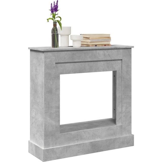 vidaXL Forsats Til Pejs 90x30x90 Cm Konstrueret Træ Betongrå