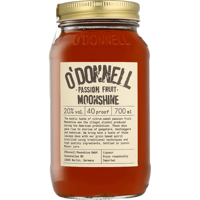 O'Donnell Moonshine O'Donnell Passion Fruit Moonshine Liqueurs 70cl