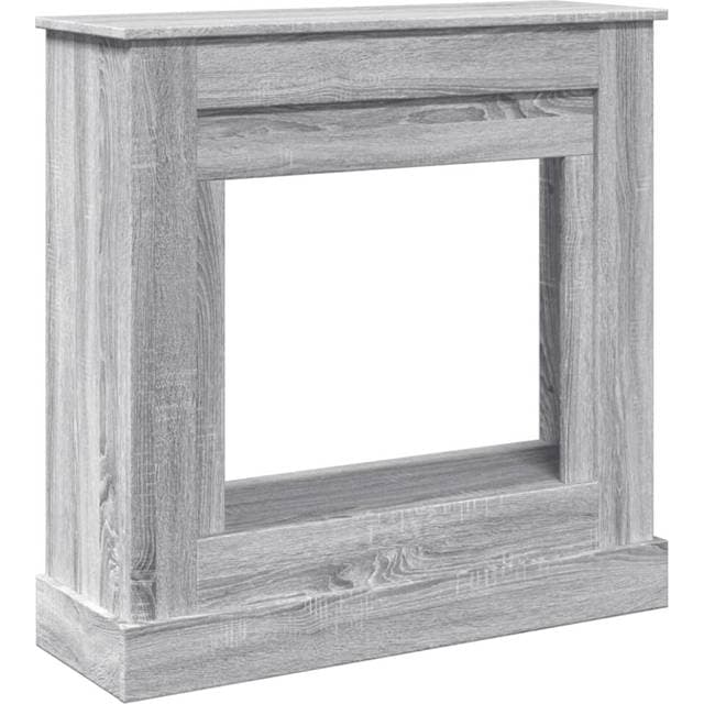 vidaXL Forsats Til Pejs 90x30x90 Cm Konstrueret Træ Grå Sonoma-Eg