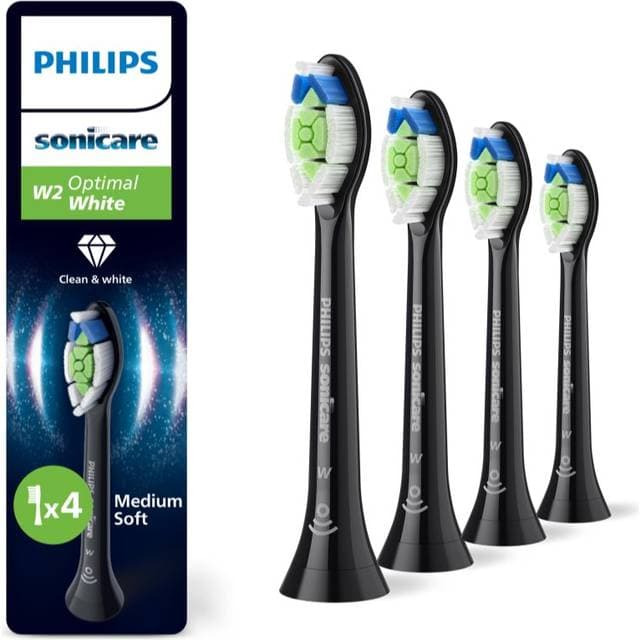 Philips Sonicare W2 Optimal White Brush Head Black 4-pack