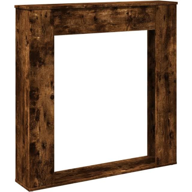 vidaXL Forsats Til Pejs 100 x 20 x 100 cm Konstrueret Træ Røget