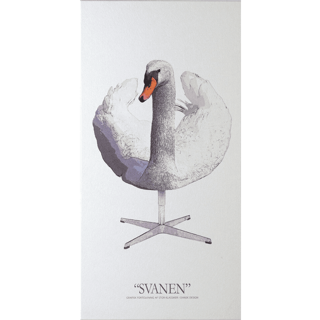 Fibrotech Akustikbillede Svanen 600 x 1200 mm hvid