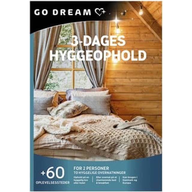 Go Dream Gavekort 3-dages Hyggeophold For 2 Personer +50 Oplevelsessteder