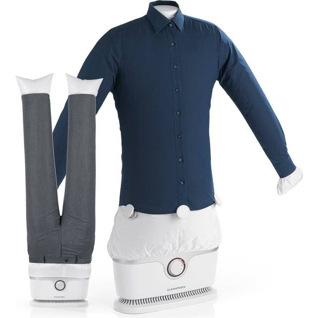 CleanMaxx Hemdenbügler PRO mit Hosenaufsatz Weiß Silber