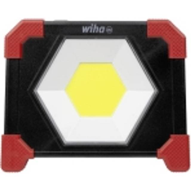 Wiha Genopladelig Byggelampe 30 Watt Sort Rød Integreret