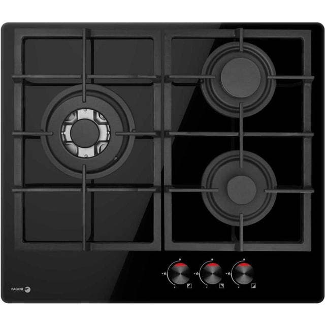 Fagor 3CFI-3GLSPA Gasherd 3 Brennern Schwarz One Size