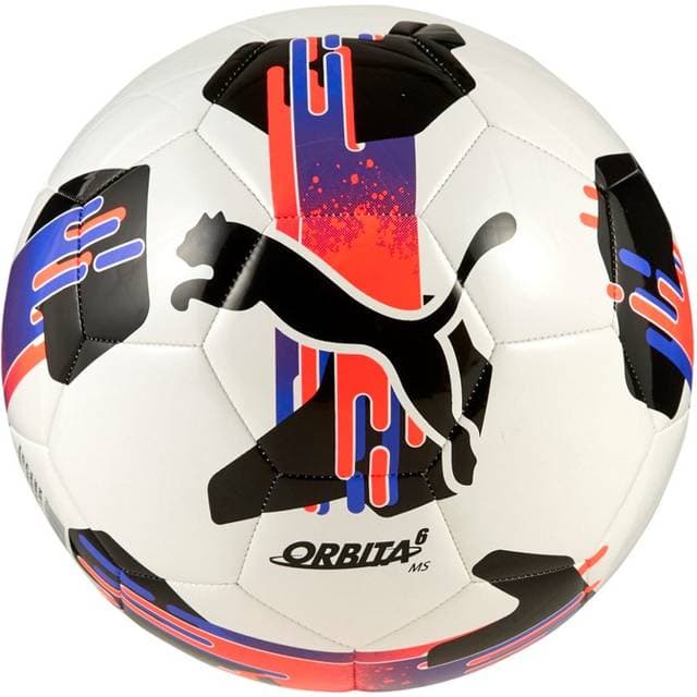 Puma Orbita 6 Machine Stitch Soccer Ball - White Glowing Red Purple