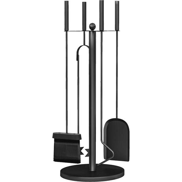 OutSunny 5-Delt Pejsværktøjssæt Kost Skovl Tang Ildrager