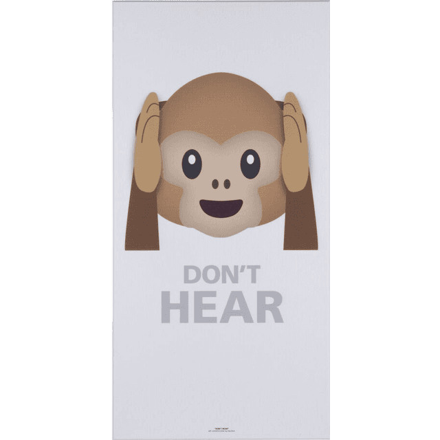 Fibrotech Akustikbillede Abe Don’t Hear 600 x 1200 mm hvid