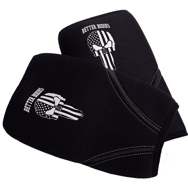 Better Bodies Skull Neoprene Knee Sleeve Black