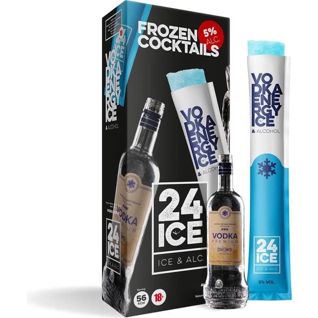 Black Ice Vodka Energy Cocktail Wassereis 5 x 65 ml Inhalt 3 Flaschen