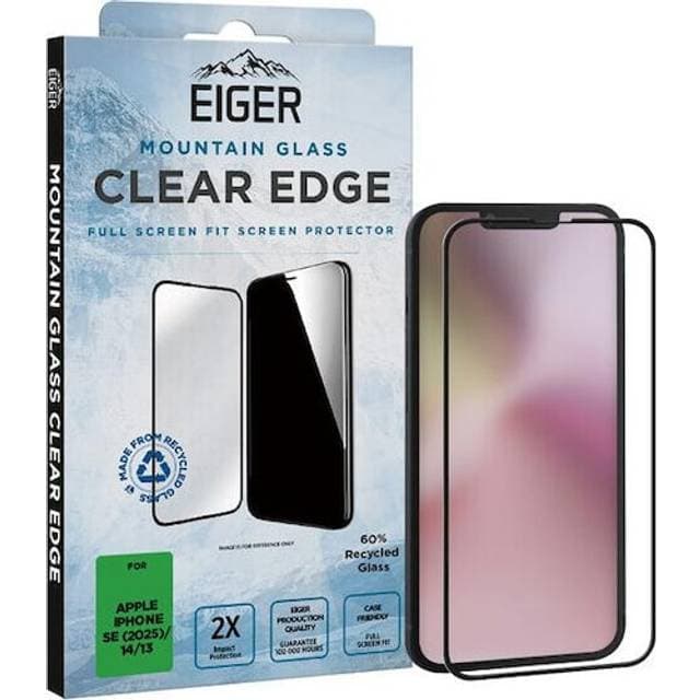 Eiger Mountain Glass Skærmbeskytter til iPhone 16e/14/13/13Pro EGSP01025