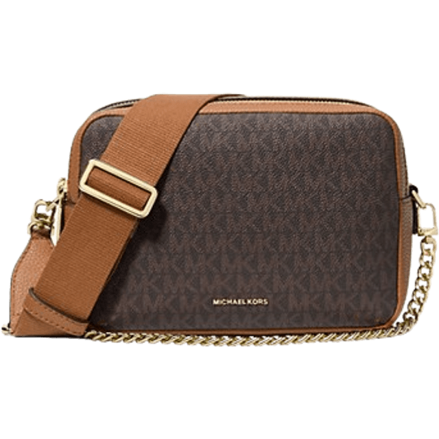 Michael Kors Md Dblzp Chn Camera Xbody Skuldertaske Uld - Brun