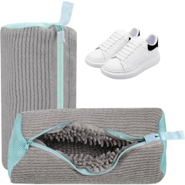 Mount Lai 2er-Pack Schuhwaschbeutel Waschmaschine - Wiederverwendbarer - Grau