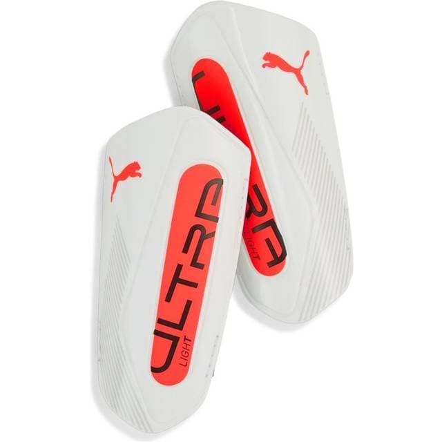 Puma Ultra Light Strap Shin Guards Hvid Rød