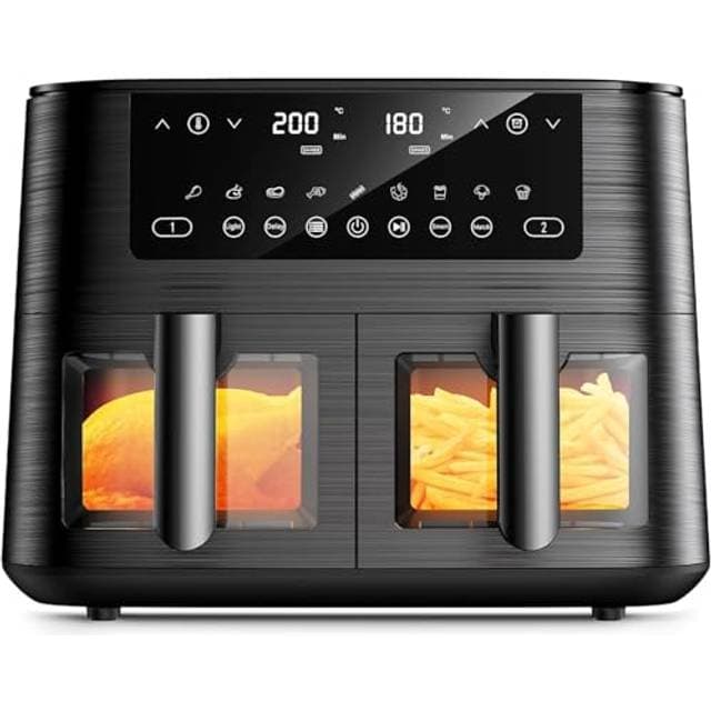 Cookwise Dual Zone Heißluftfritteuse mit Sichtfenster 9L XL