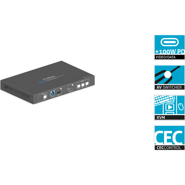 PureLink PT-PSW-21HC-KVM USB-C HDMI KVM 100W PD