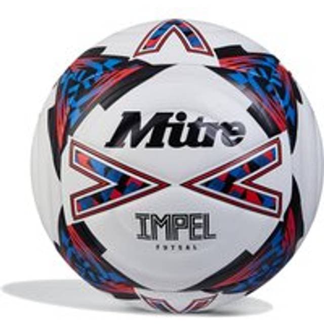 Mitre 24 Impel Futsal Football White Black Bib Red