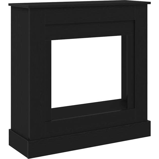 vidaXL Forsats Til Pejs 90x30x90 Cm Konstrueret Træ Sort