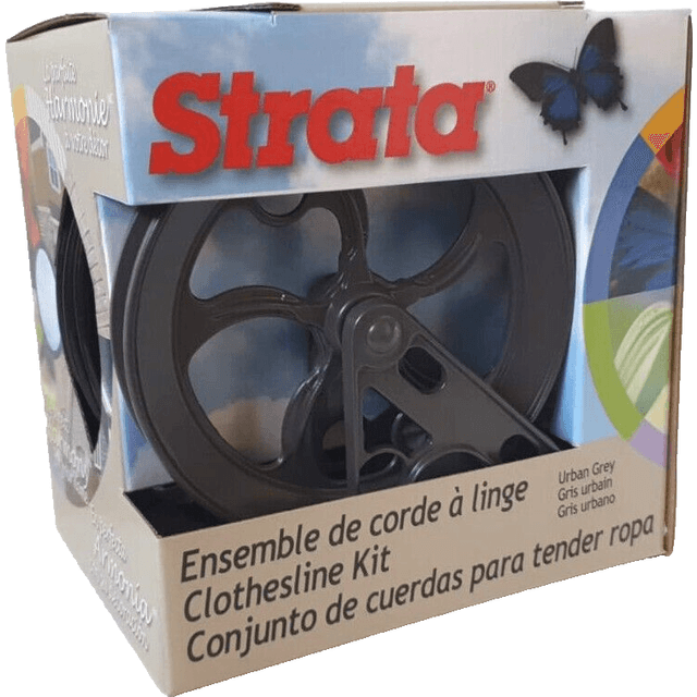 Strata Harmony Pulley Washing Line Kit - Urban Grey