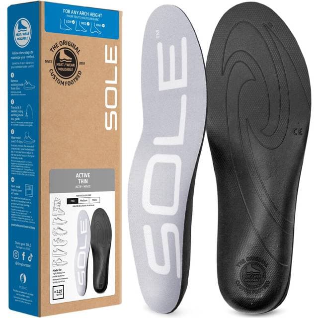 Sole Active Thin Orthotic Sport Insoles Size 13