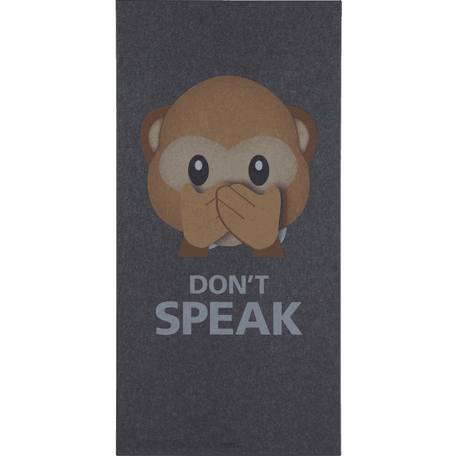 Fibrotech Akustikbillede Abe Don’t Speak Mørk Grå 9x600x1200 mm