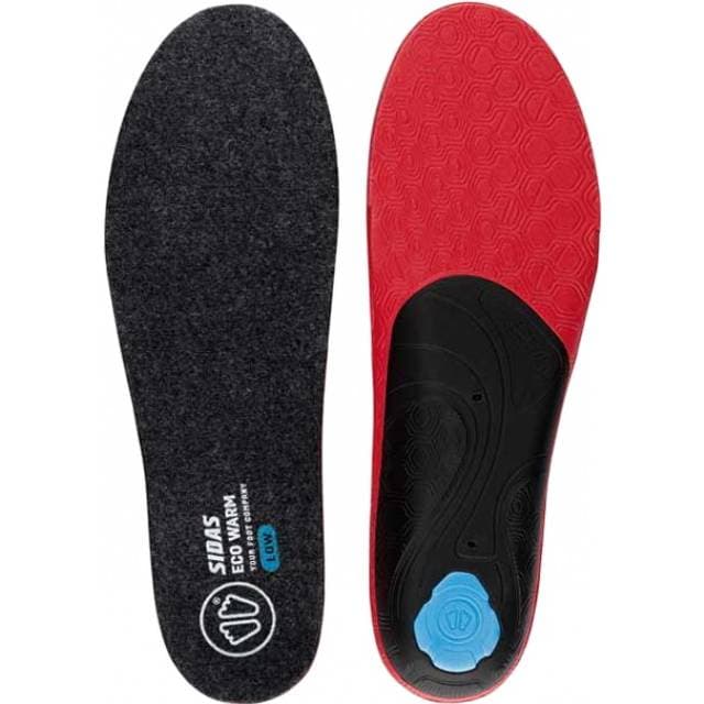 Sidas 3feet Eco Warm Low Indlægssål Sort/Rød