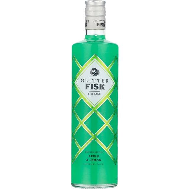 Fisk Glitter FISK Emerald Apple & Lemon Likør 15% 15% 70 cl