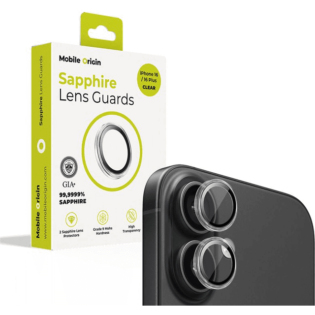 Mobile Origin Hærdet Glas Kamerabeskyttelse til iPhone 16/16 Plus