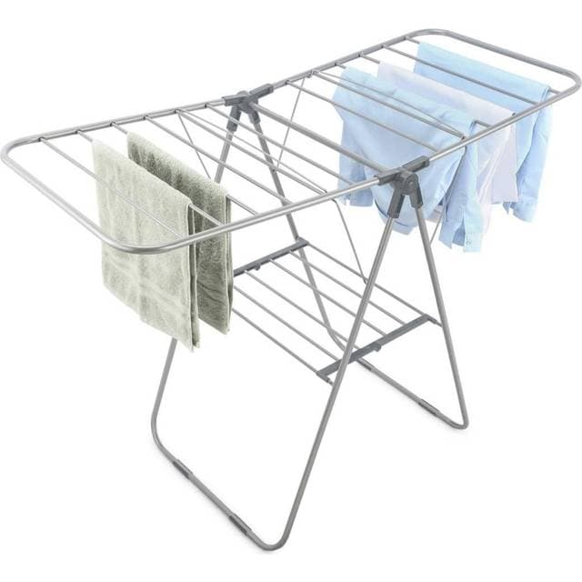 Herzberg HG-04494 2-Tasoinen Taitettava Teräsvaatteiden Kuivausteline