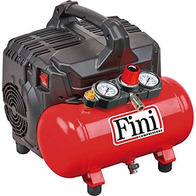 Fini Fini D'aria Compressore Silenzioso 2 Manometri 6L 750W 230V Rot