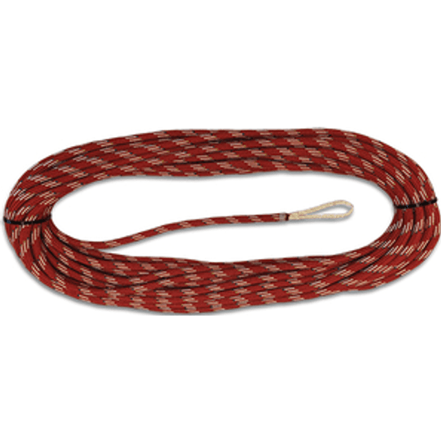 Liros Dyneema Fald M/Loop 8mm x 25 mtr Rød/Hvid