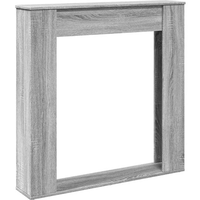 vidaXL Forsats Til Pejs 100 x 20 x 100 cm Konstrueret Træ Grå Sonoma-Eg
